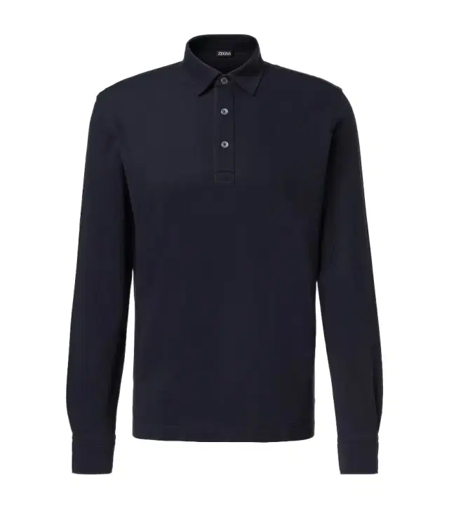 Cotton piqué polo sweater