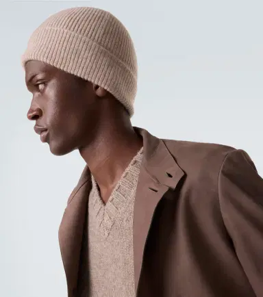Zegna Ribbed-knit cashmere beanie | Thumbnail 4