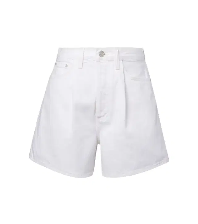 Agolde Rhoda pleated high-rise denim shorts