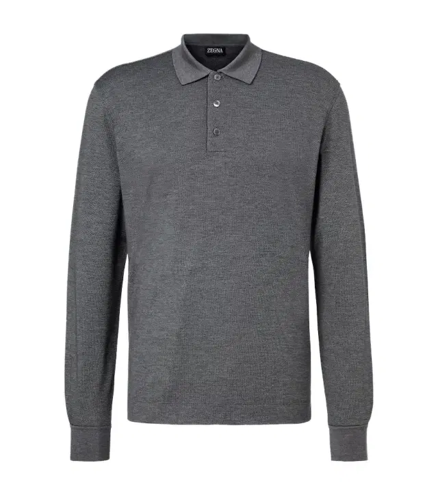 Zegna Cotton and silk polo shirt