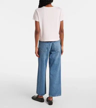 Agolde Adine Shrunken cotton jersey T-shirt | Thumbnail 5