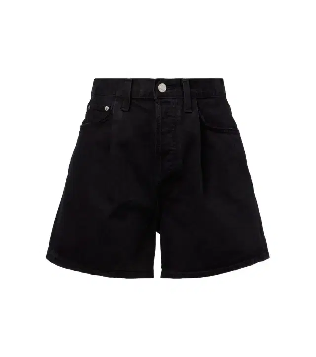 Agolde Rhoda pleated high-rise denim shorts
