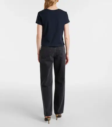 Agolde Adine Shrunken cotton jersey T-shirt | Thumbnail 2