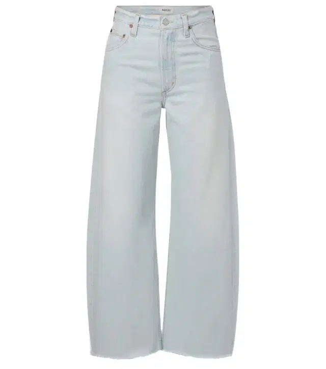 Agolde Low Curve Fray mid-rise barrel-leg jeans