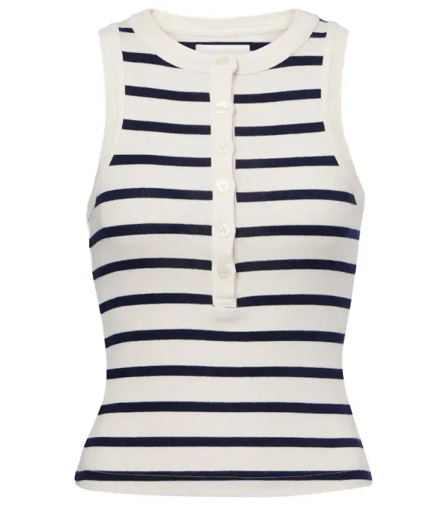 Citizens of Humanity Caralyn striped cotton-blend tank top