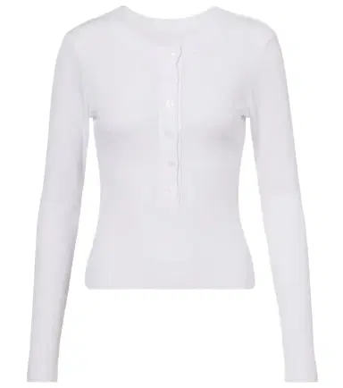 Citizens of Humanity Varra ribbed-knit Henley shirt | Thumbnail 1