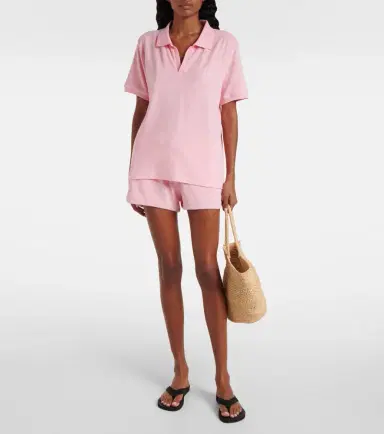 Hunza G Cotton terry polo shirt | Thumbnail 2