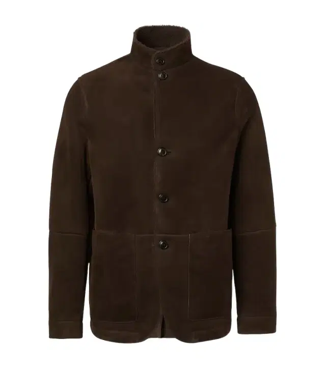 Zegna Il Conte shearling-trimmed suede jacket