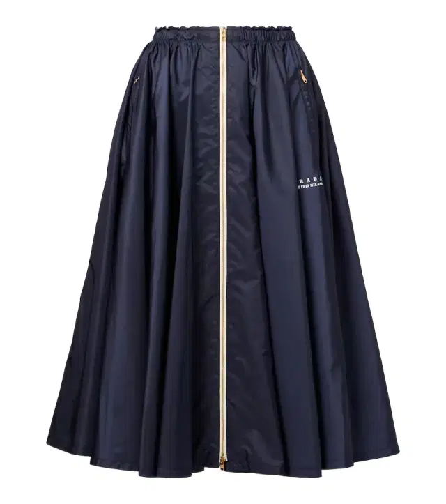 Prada Re-Nylon zip-up midi skirt