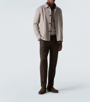 Zegna Wool flannel tapered pants | Thumbnail 2