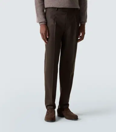 Zegna Wool flannel tapered pants | Thumbnail 3