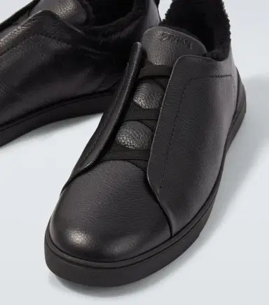 Zegna Triple Stitch leather sneakers | Thumbnail 3