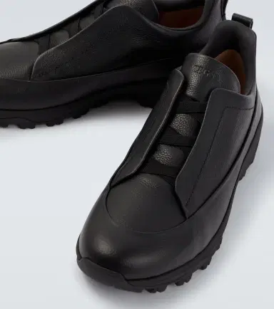 Zegna Triple Stitch leather sneakers | Thumbnail 2