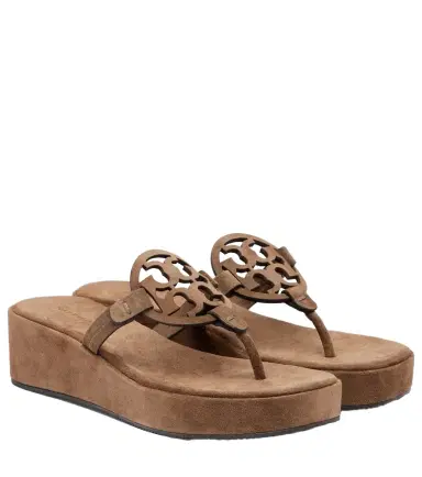 Tory Burch Miller 25 suede thong sandals | Thumbnail 1 Tory Burch Miller 25 suede thong sandals | Thumbnail 1