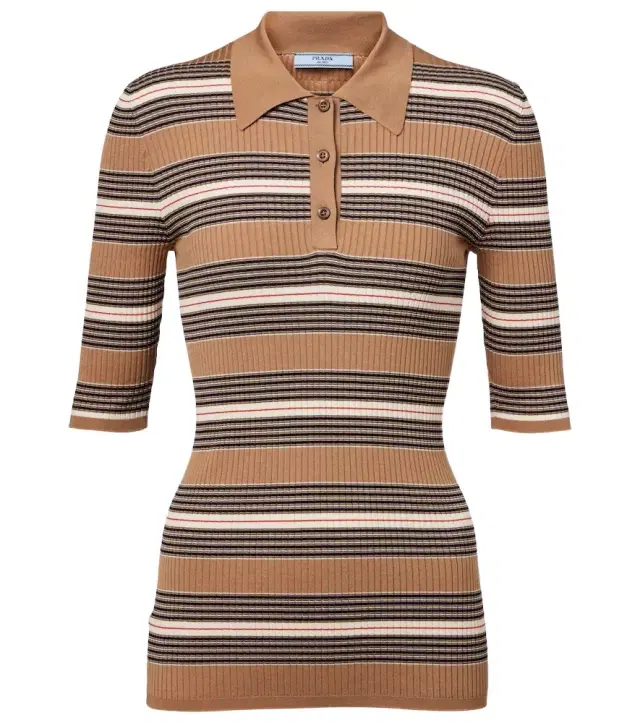 Prada Cotton-blend polo sweater