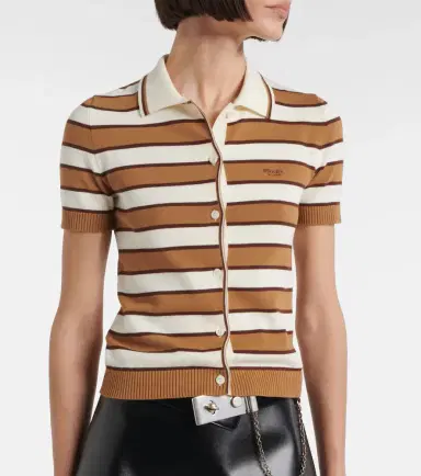 Prada Striped cotton top | Thumbnail 5
