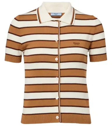 Prada Striped cotton top | Thumbnail 1