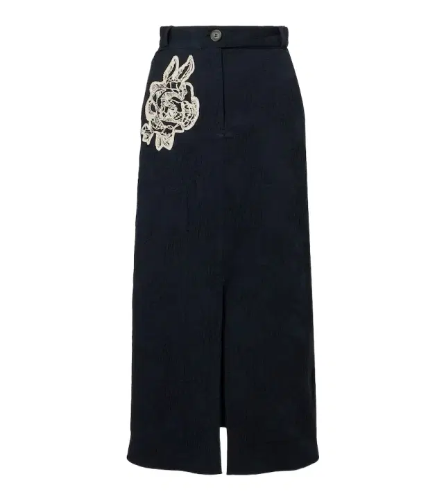 Erdem Floral cotton-blend jacquard midi skirt