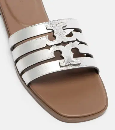 Tory Burch Metallic leather slides | Thumbnail 3