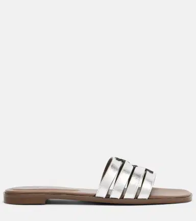 Tory Burch Metallic leather slides | Thumbnail 4