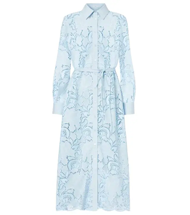 Erdem Laser-cut cotton shirt dress