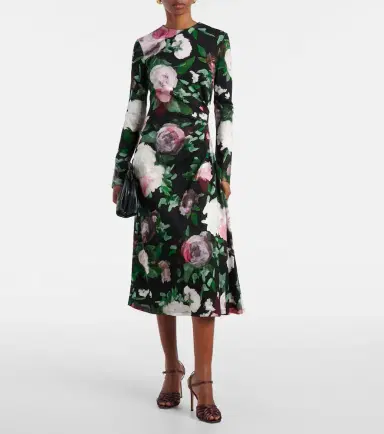 Erdem Draped floral midi dress | Thumbnail 2