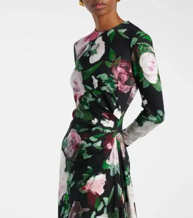Erdem Draped floral midi dress | Thumbnail 3