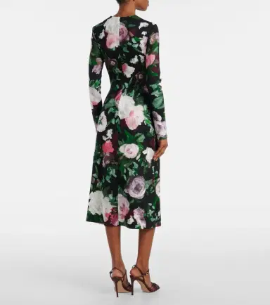 Erdem Draped floral midi dress | Thumbnail 4