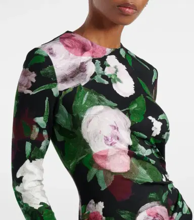 Erdem Draped floral midi dress | Thumbnail 5