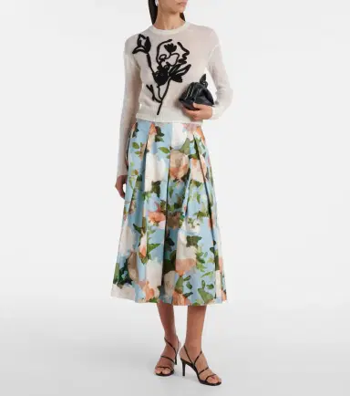 Erdem Embroidered alpaca and wool-blend sweater | Thumbnail 4