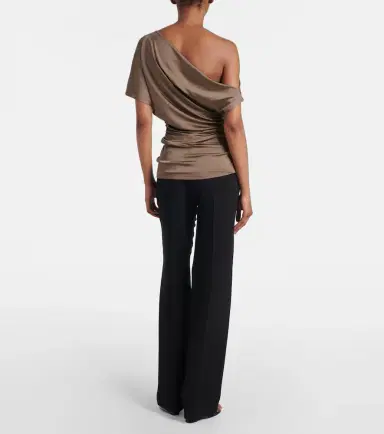Tove Edel ruched draped jersey top | Thumbnail 3