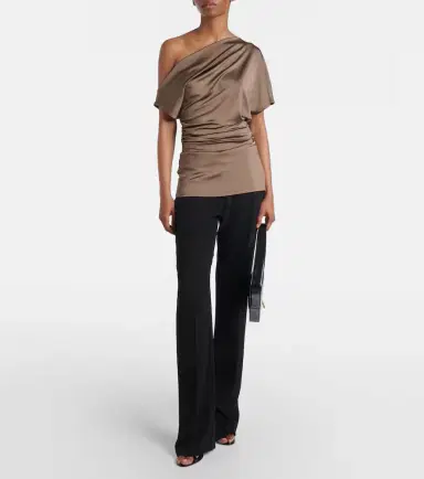Tove Edel ruched draped jersey top | Thumbnail 4