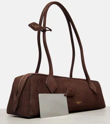 Alaïa Alaïa Le Teckel Medium suede shoulder bag | Thumbnail 3 Alaïa Alaïa Le Teckel Medium suede shoulder bag | Thumbnail 3