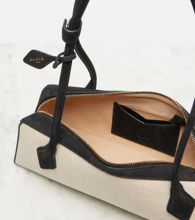 Alaïa Alaïa Le Teckel Medium canvas shoulder bag | Thumbnail 2 Alaïa Alaïa Le Teckel Medium canvas shoulder bag | Thumbnail 2