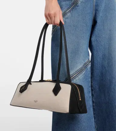 Alaïa Alaïa Le Teckel Medium canvas shoulder bag | Thumbnail 6 Alaïa Alaïa Le Teckel Medium canvas shoulder bag | Thumbnail 6