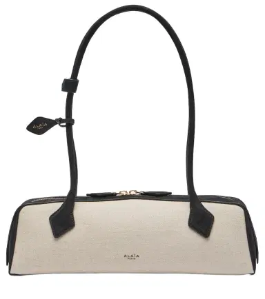Alaïa Alaïa Le Teckel Medium canvas shoulder bag | Thumbnail 1 Alaïa Alaïa Le Teckel Medium canvas shoulder bag | Thumbnail 1