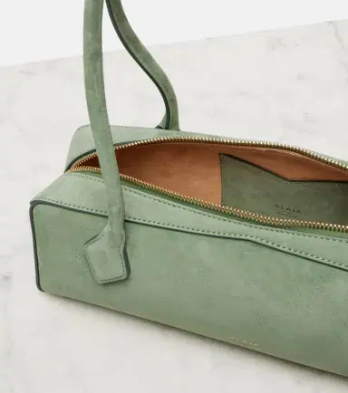 Alaïa Alaïa Le Teckel Medium suede shoulder bag | Thumbnail 2 Alaïa Alaïa Le Teckel Medium suede shoulder bag | Thumbnail 2
