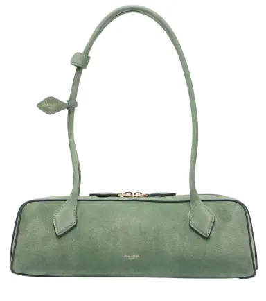 Alaïa Alaïa Le Teckel Medium suede shoulder bag | Thumbnail 1 Alaïa Alaïa Le Teckel Medium suede shoulder bag | Thumbnail 1