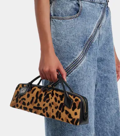 Alaïa Alaïa Le Teckel leopard-print calf hair clutch | Thumbnail 5