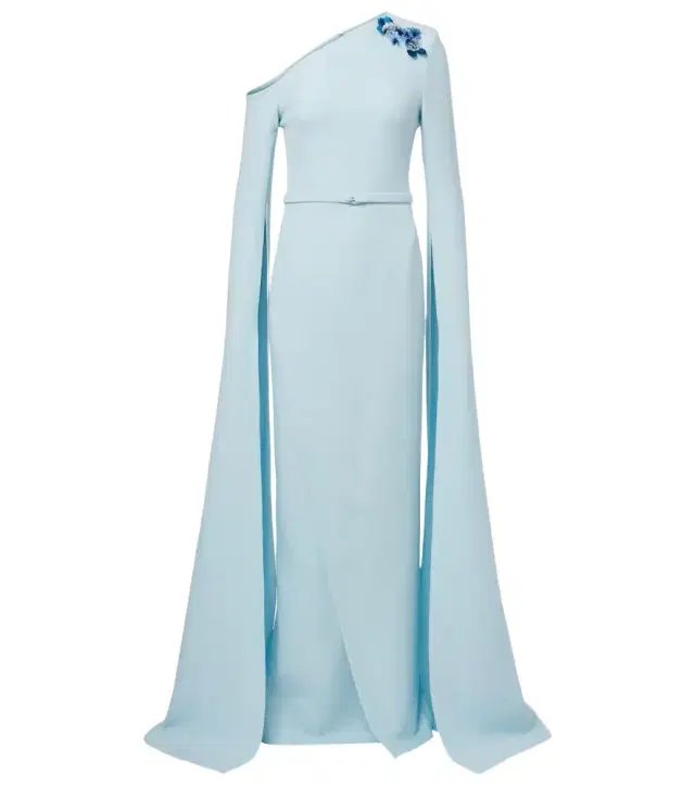 Rinna embellished crêpe gown