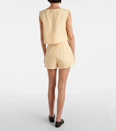 Posse Martina linen crop top | Thumbnail 2