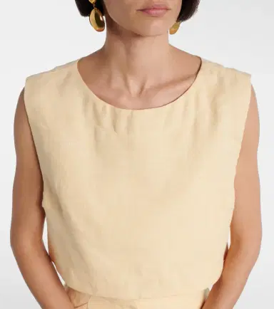 Posse Martina linen crop top | Thumbnail 3
