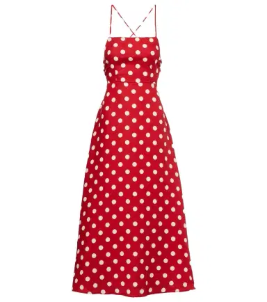 Posse Lori polka-dot linen maxi dress | Thumbnail 1