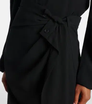Balenciaga Draped gathered crêpe midi skirt | Thumbnail 4 Balenciaga Draped gathered crêpe midi skirt | Thumbnail 4