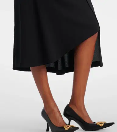 Balenciaga Draped gathered crêpe midi skirt | Thumbnail 5 Balenciaga Draped gathered crêpe midi skirt | Thumbnail 5