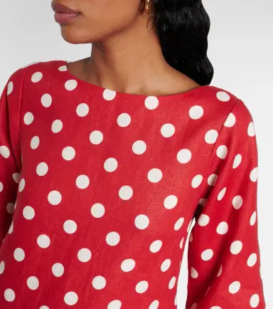Posse Nina polka-dot linen minidress | Thumbnail 2