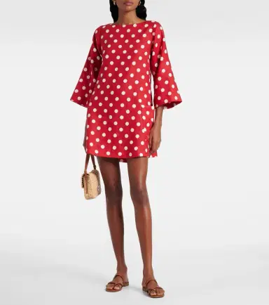 Posse Nina polka-dot linen minidress | Thumbnail 3