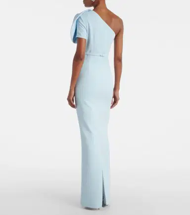 Safiyaa One-shoulder belted crêpe gown | Thumbnail 5 Safiyaa One-shoulder belted crêpe gown | Thumbnail 5