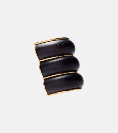 Alaïa Alaïa Bumper wooden clip-on earrings | Thumbnail 2