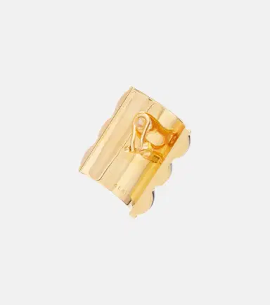 Alaïa Alaïa Bumper wooden clip-on earrings | Thumbnail 4